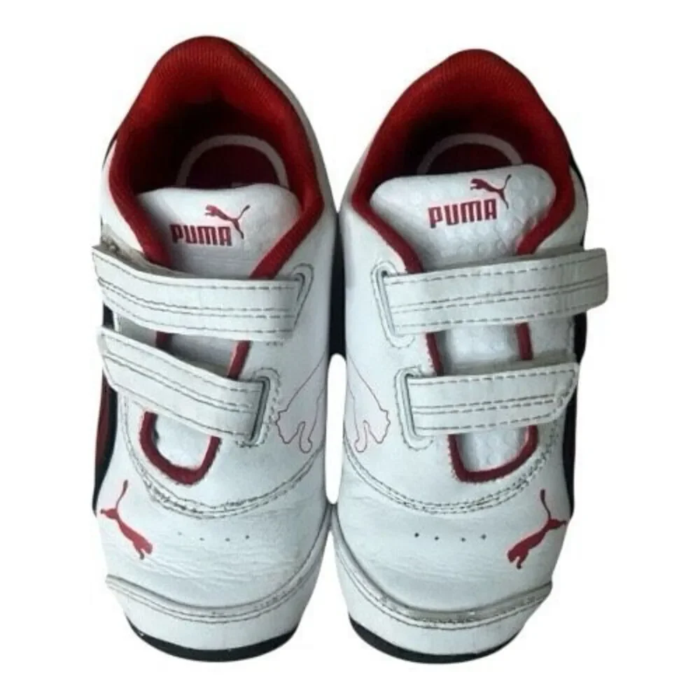 Puma  Ferrari Drift Cat Toddler Sneakers Size 9 White Red Walking Shoes Low Top
